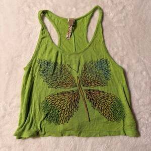 Scotty Green Butterfly Graphic Tank Top